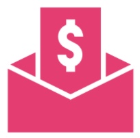 Icon: cash in an envelope