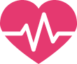 Icon: a heart with an EKG reading